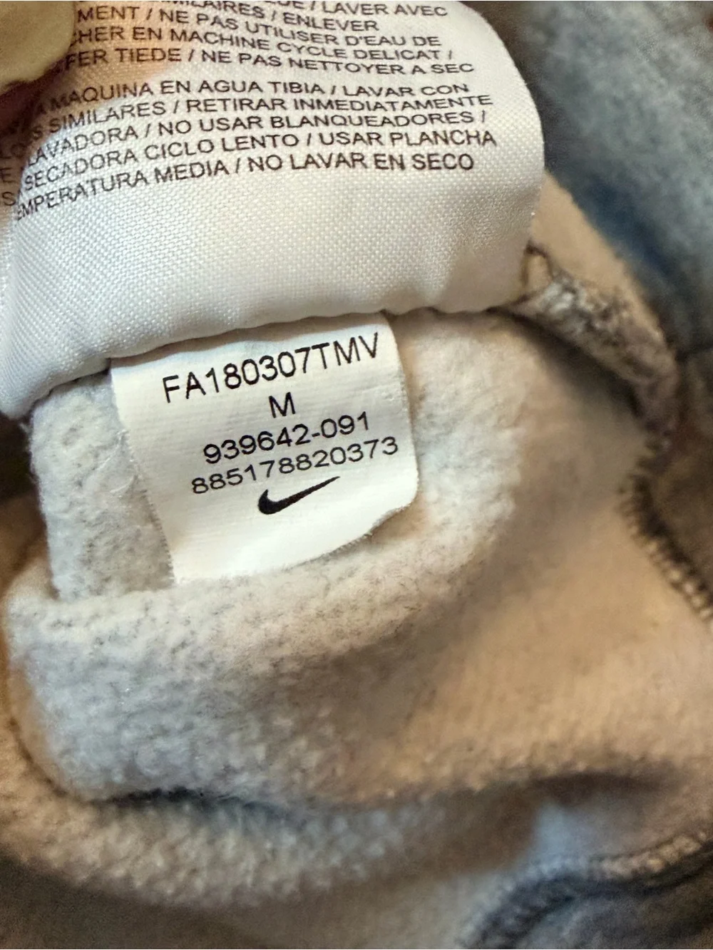 Classic Nike Heather Gray Hoodie- Youth Med